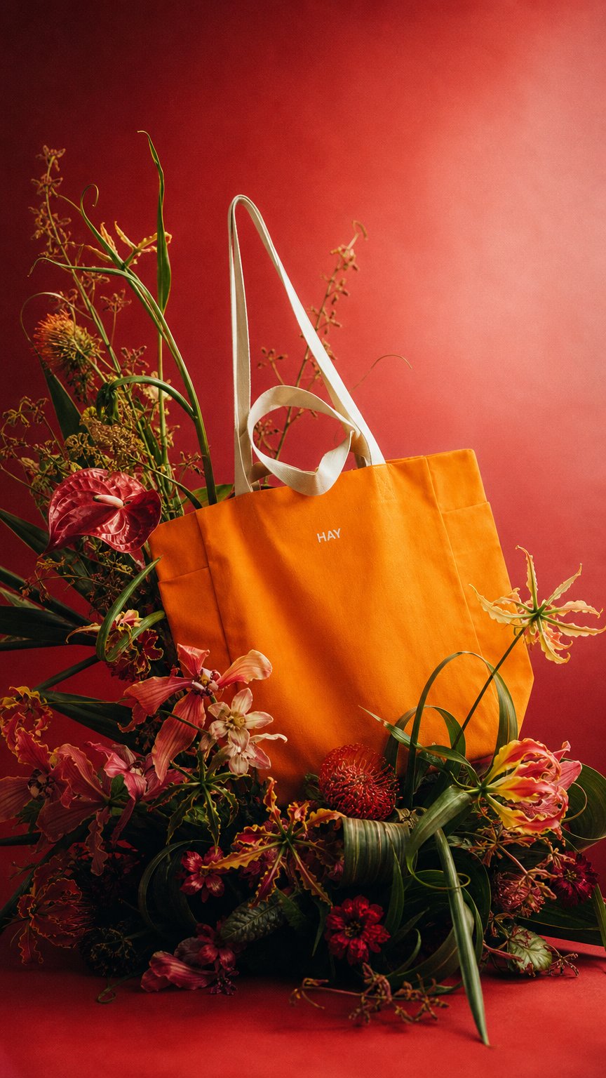 AI product shot of HAY Everyday Logo-Print Cotton Tote Bag