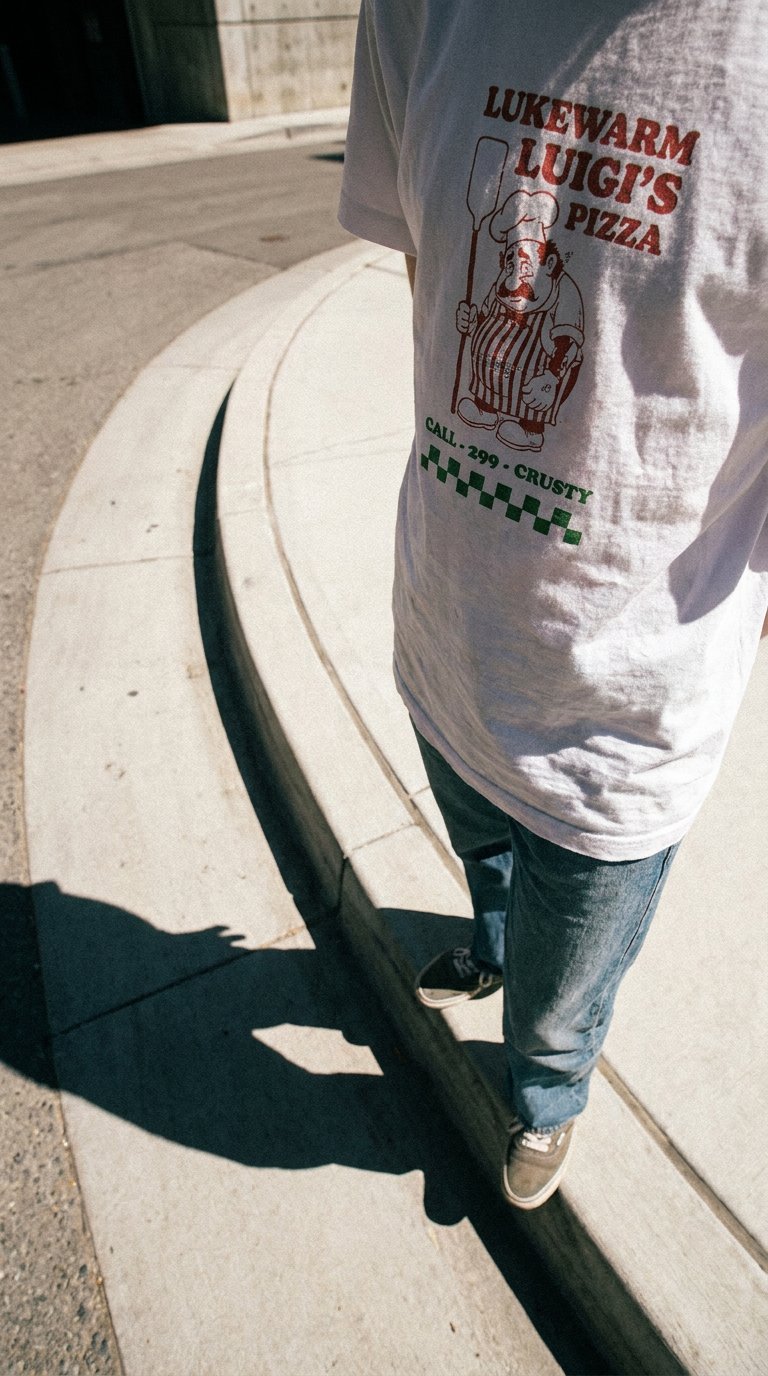 AI product shot of Lukewarm Luigi’s
