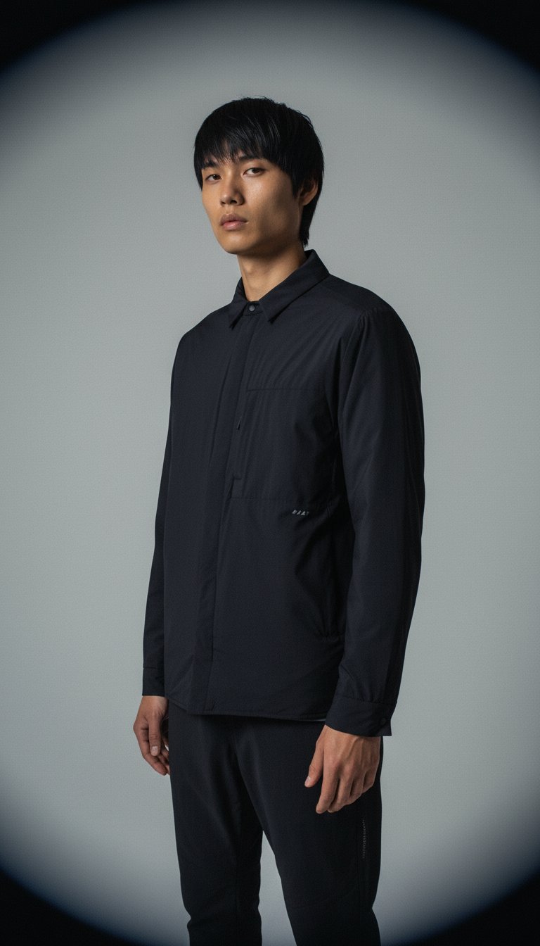 AI product shot of Padded Overshirt