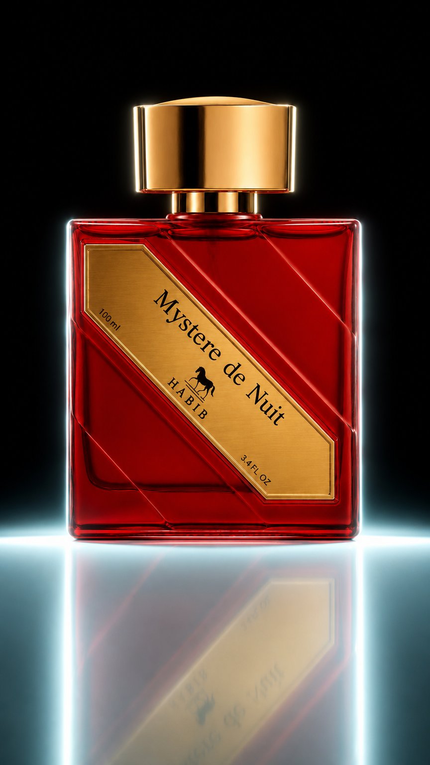 AI product shot of Mystery De Nuit Eau de Parfum – 100 ML