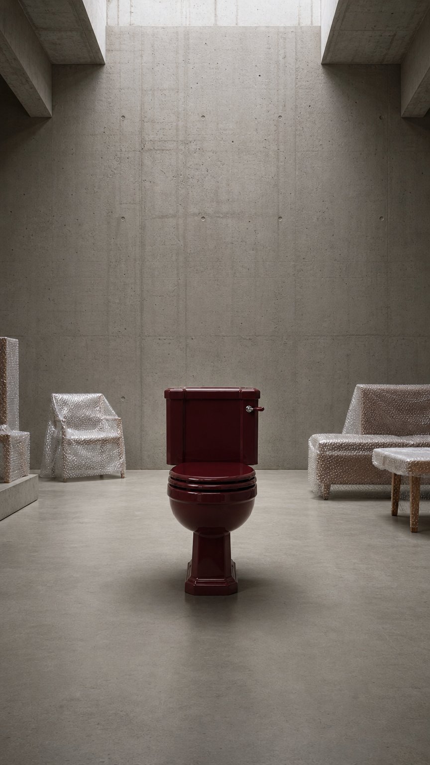 AI product shot of Close-coupled Burgundy