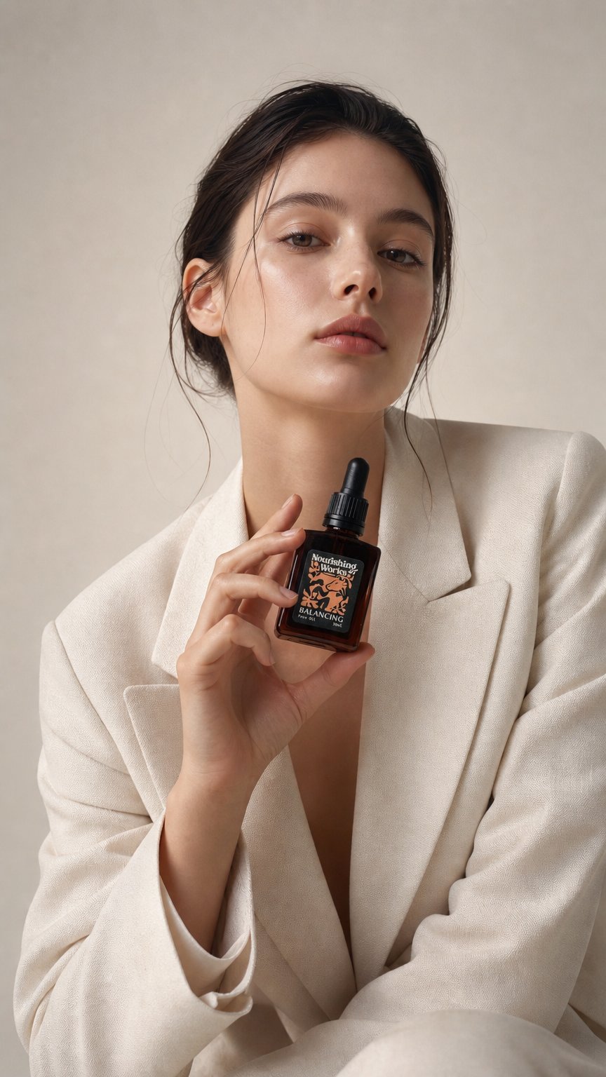AI product shot of Balancing Face Oil