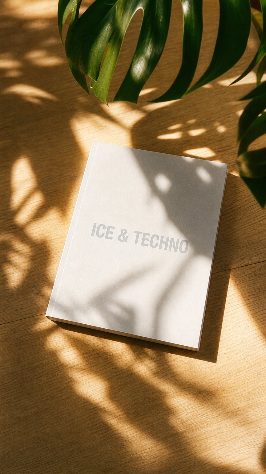 AI product shot of ICE & TECHNO