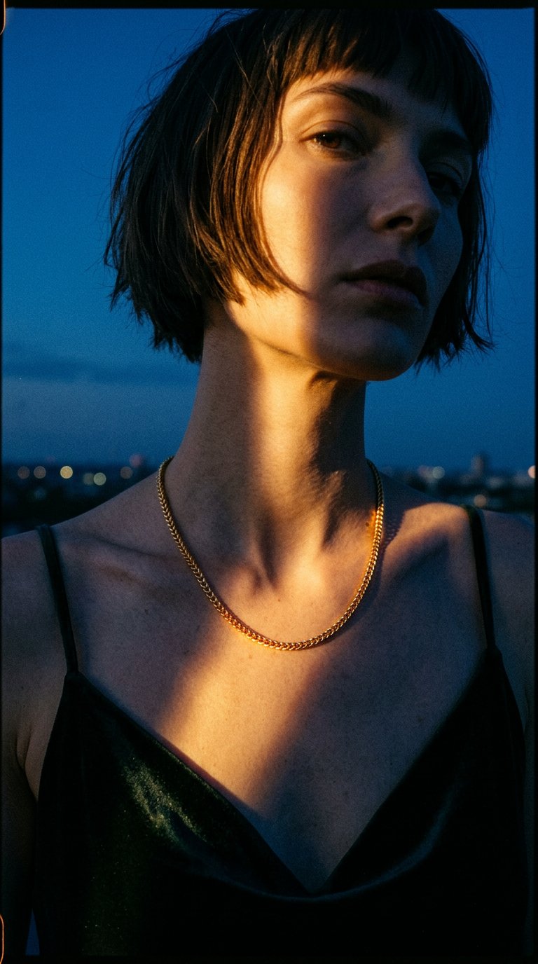 AI product shot of Gold Franco Chain (1mm)