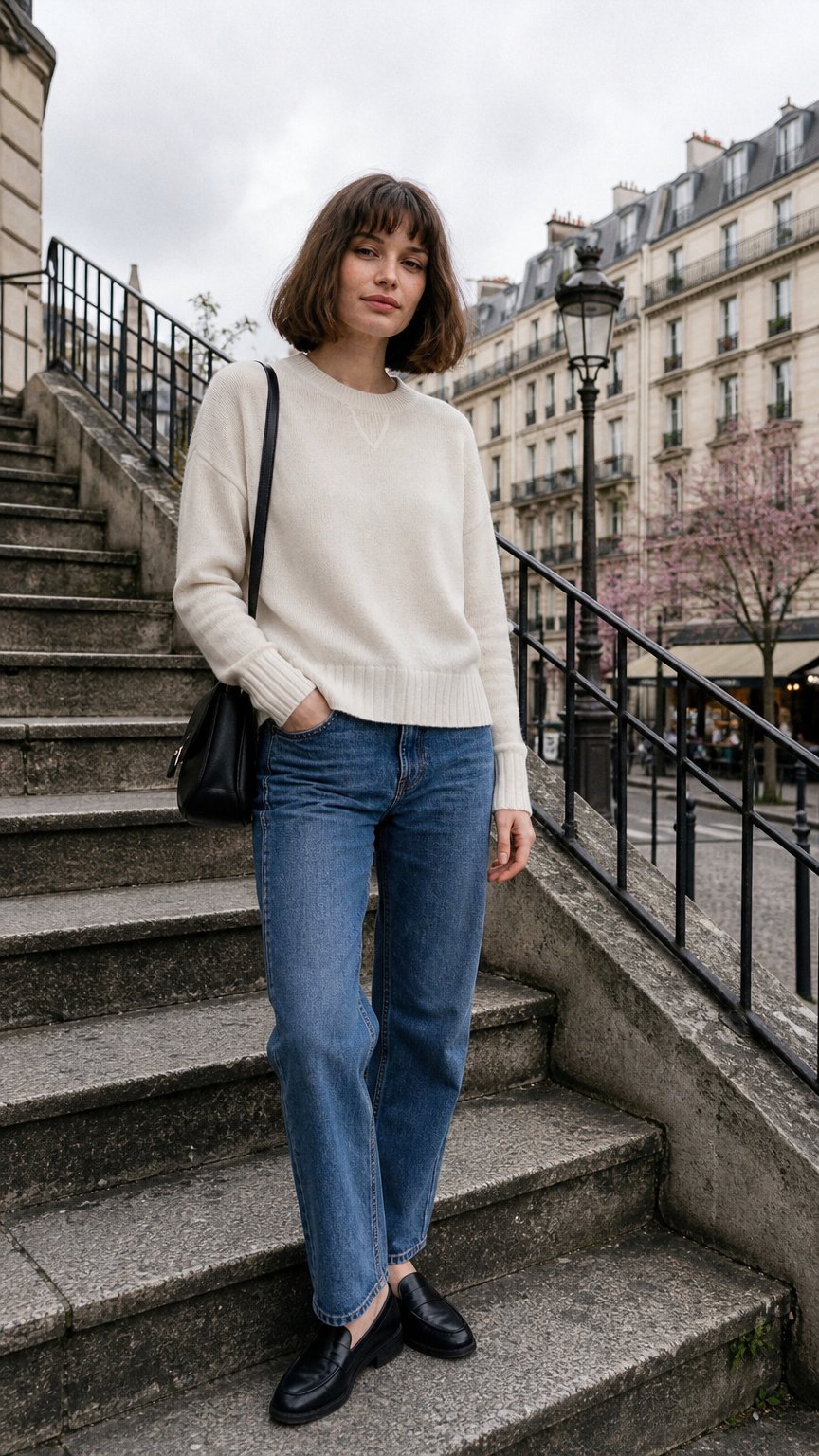 AI product shot of Sheer Luxury 7gg Cashmere Sport Crew
