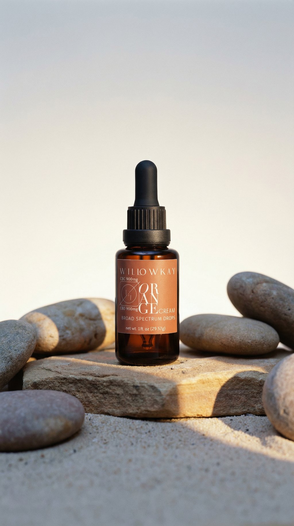 AI product shot of 1:1 CBD+CBG Extra Strength Broad Spectrum Drops