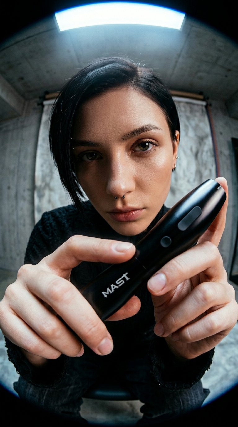 AI product shot of Mast P20 Wireless Tattoo Machine