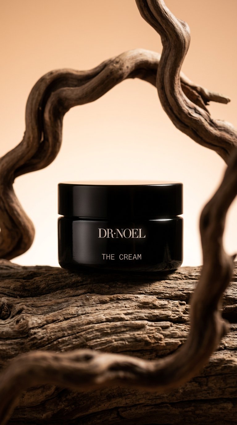AI product shot of Dr. Noel The Cream - Luxury Skincare - Molecular Science Renewal Cream