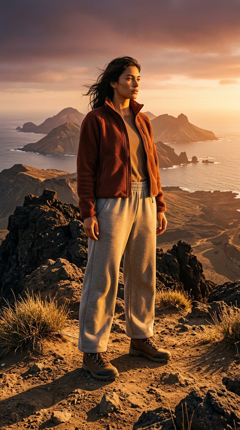 AI product shot of Grey Track Pants