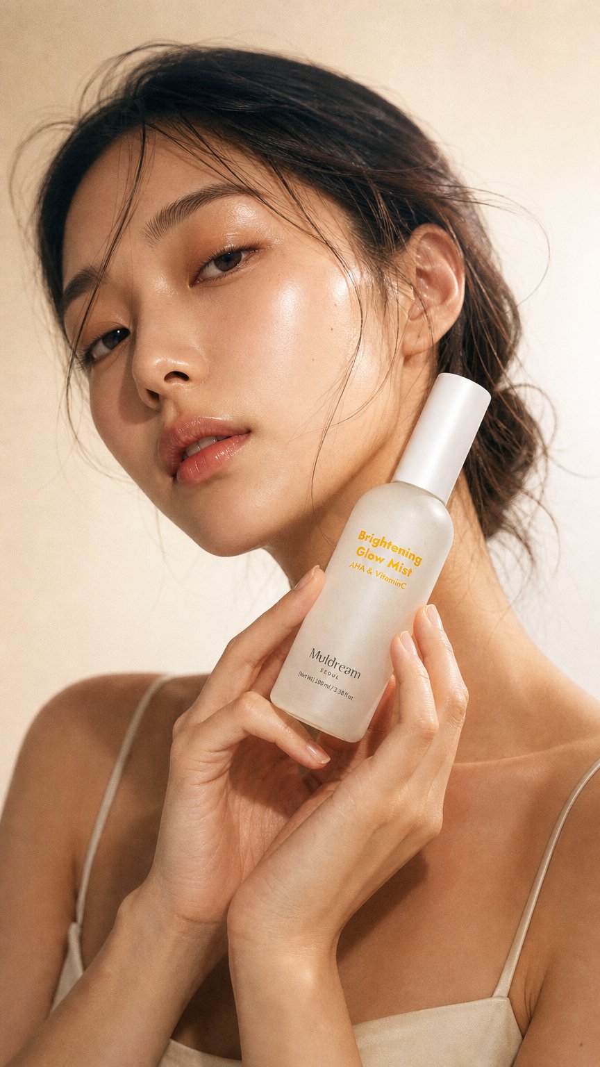 AI product shot of TONICO BRIGHTENING GLOW MIST – AHA & VITAMIN C