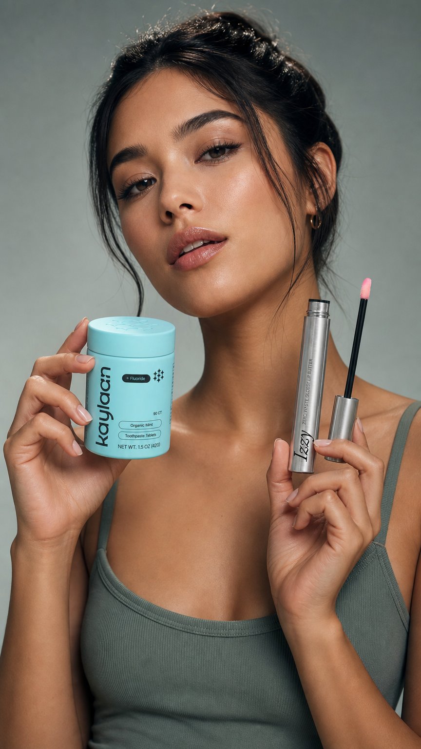 AI product shot of Izzy x Kaylaan Fresh Smile & Hydrated Lips Duo