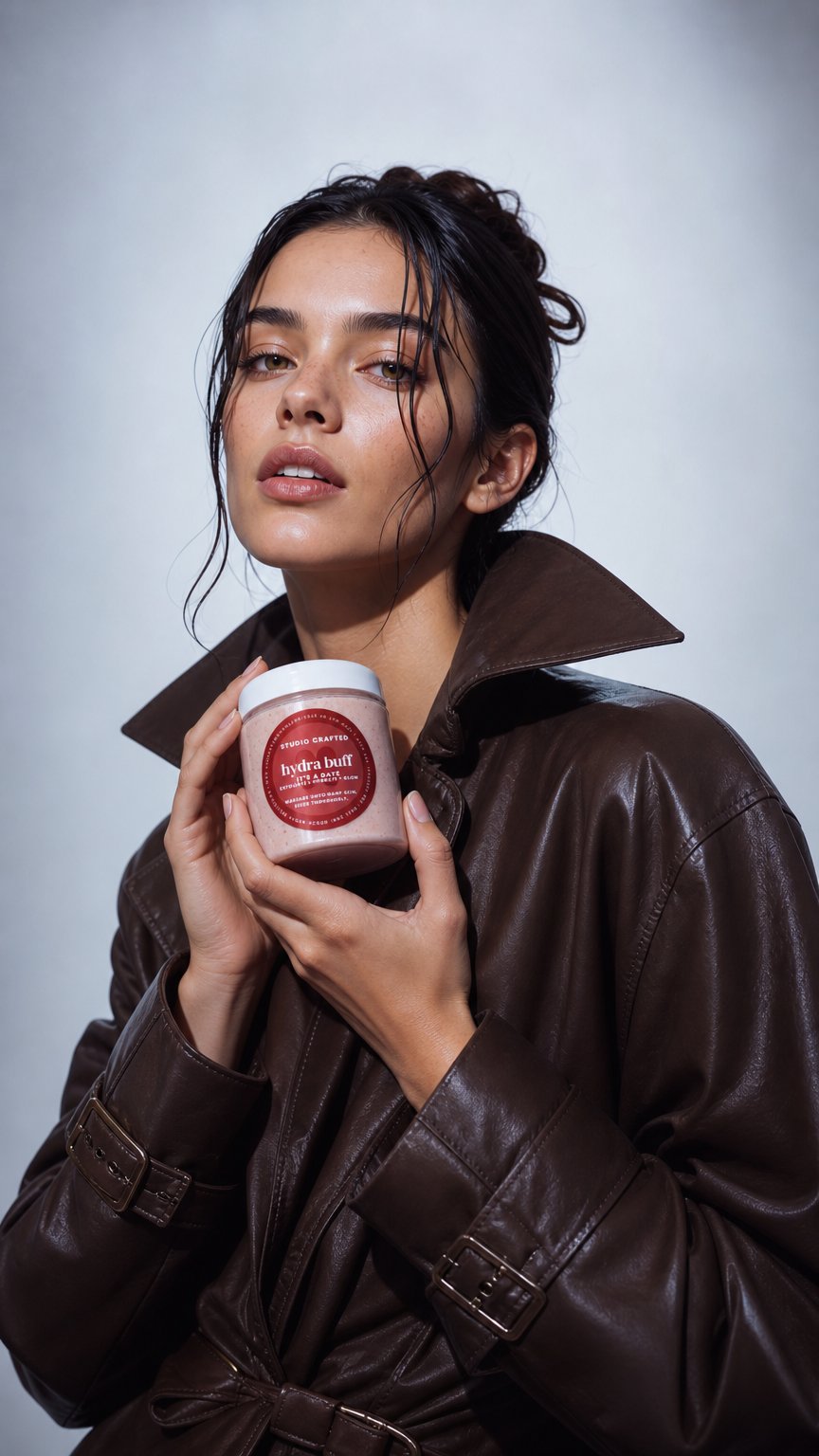 AI product shot of It's a Date Hydra Buff Sugar Scrub