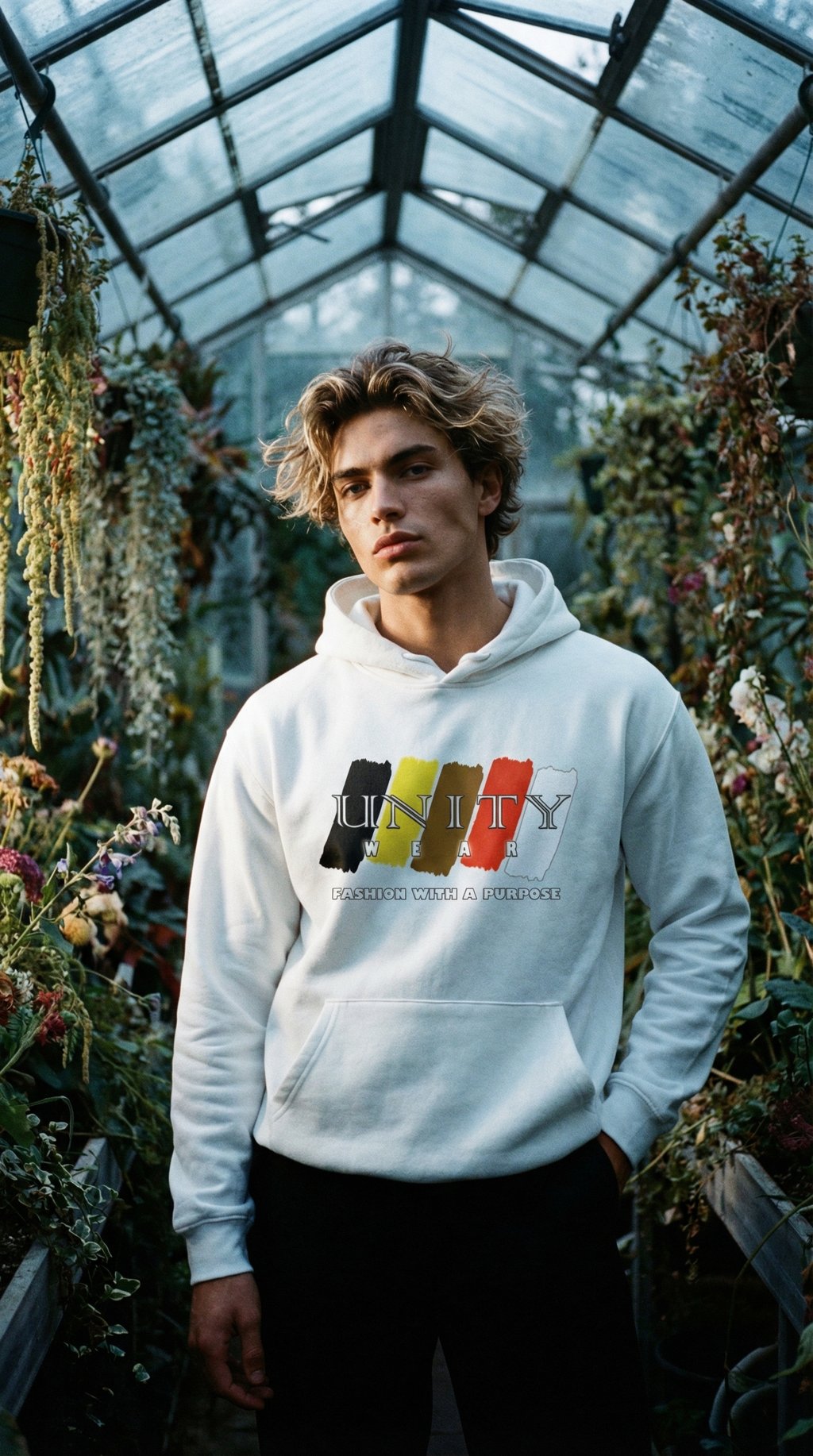 AI product shot of Unity Wear's New Swash Look Oversize Fleeced Hoodie
