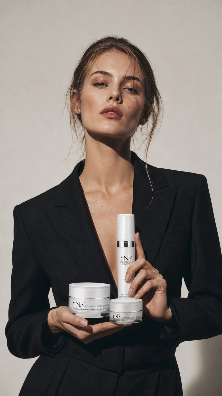 AI product shot of The Power Trio From YNS Cosmeceutical Skincare