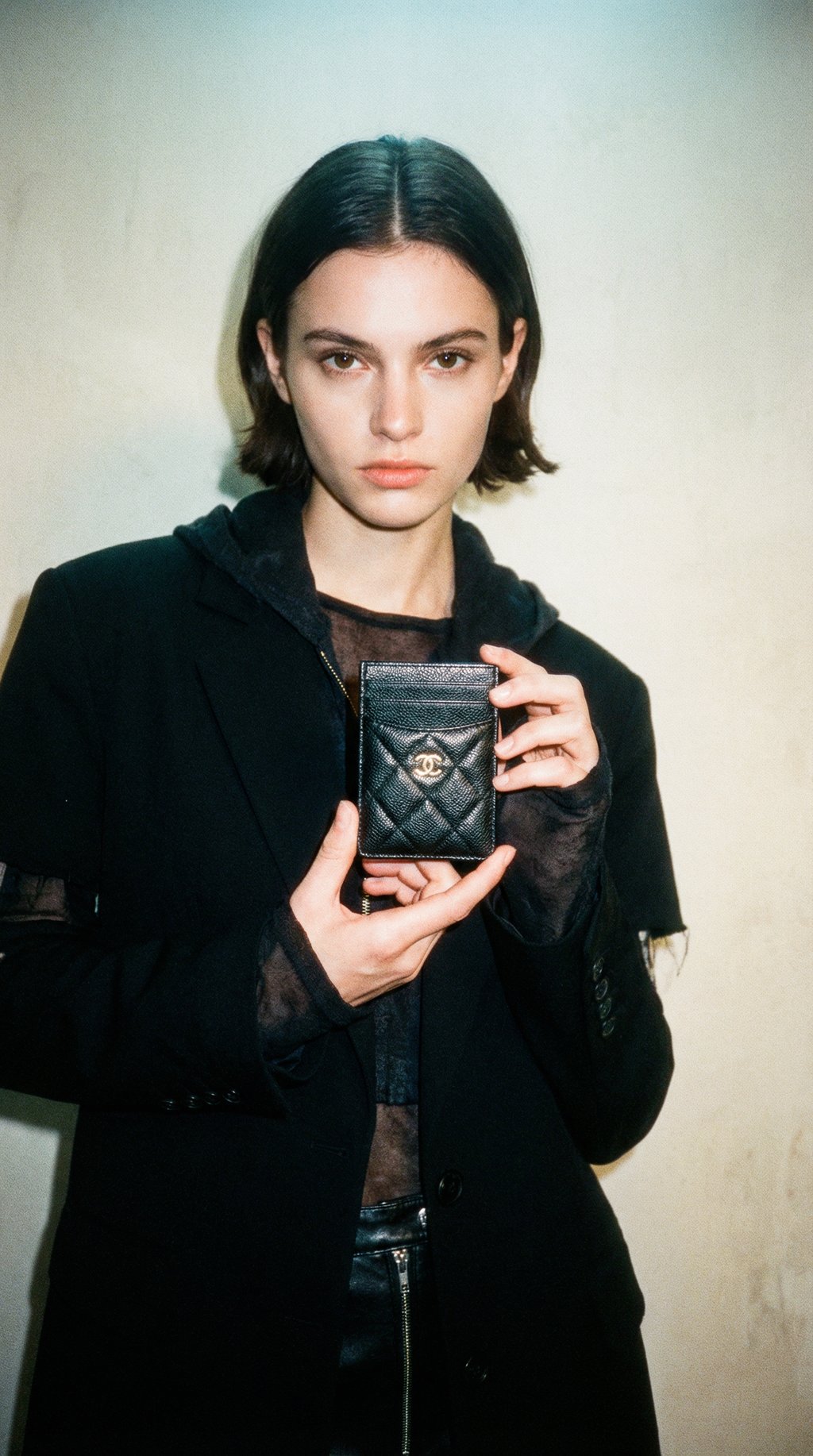 AI product shot of Chanel Card Holder With Gold Hardware