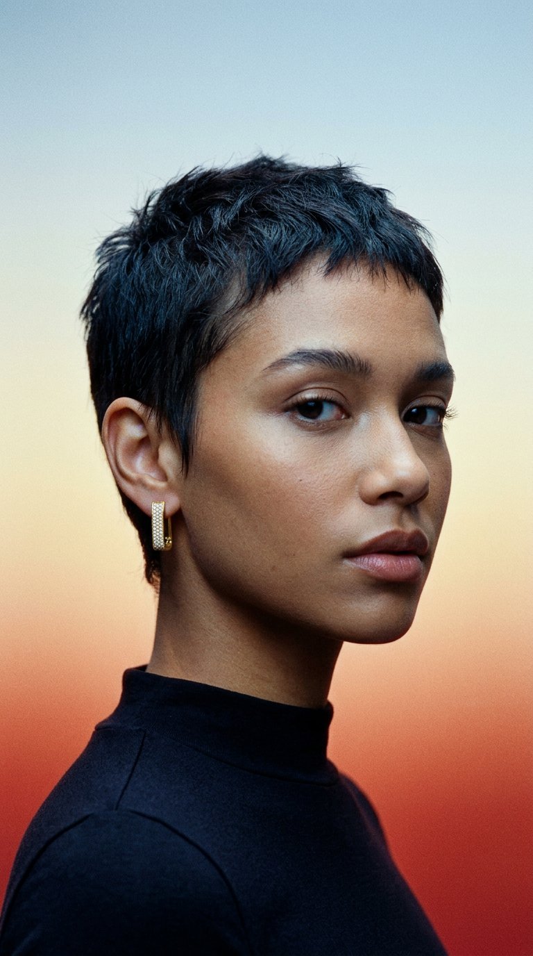AI product shot of Diamond Rectangle Hoops Large