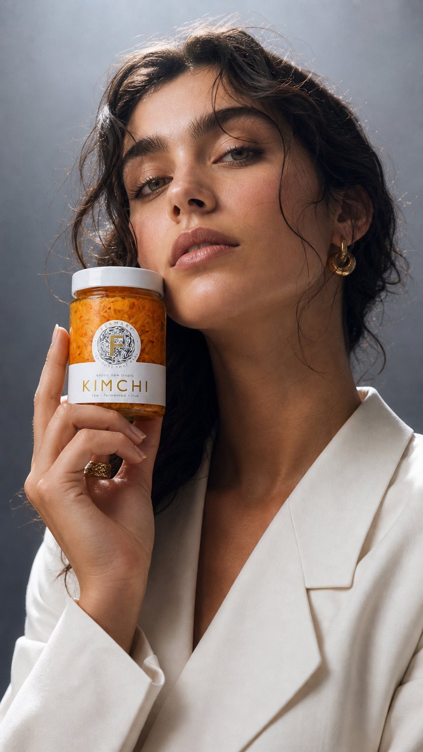 AI product shot of Exotic New Tropic Kimchi