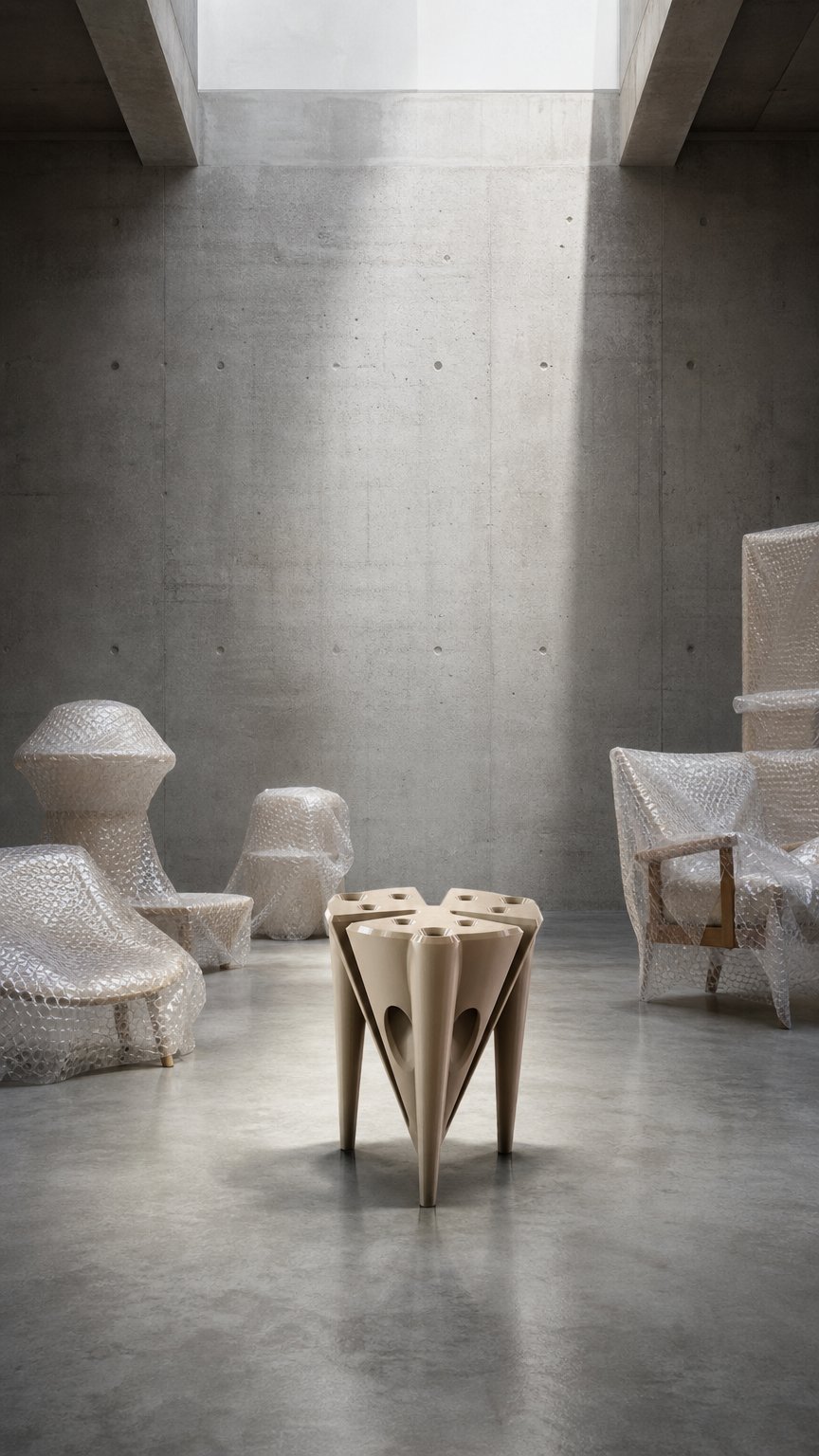 AI product shot of PSPY Stool/Sidetable