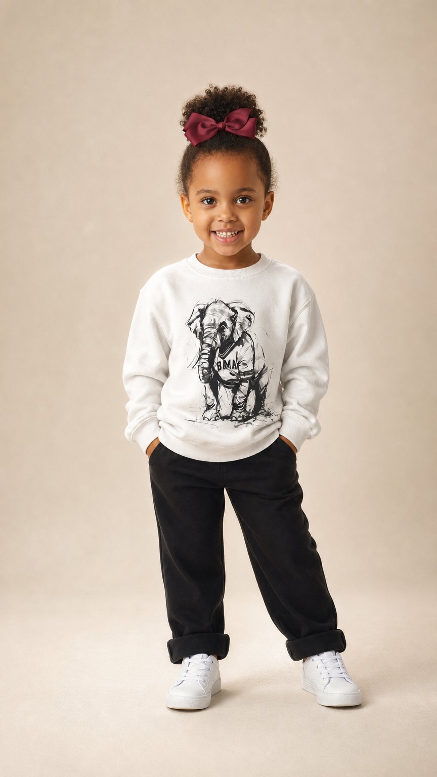 AI product shot of Toddler Painted Big Al Sweatshirt