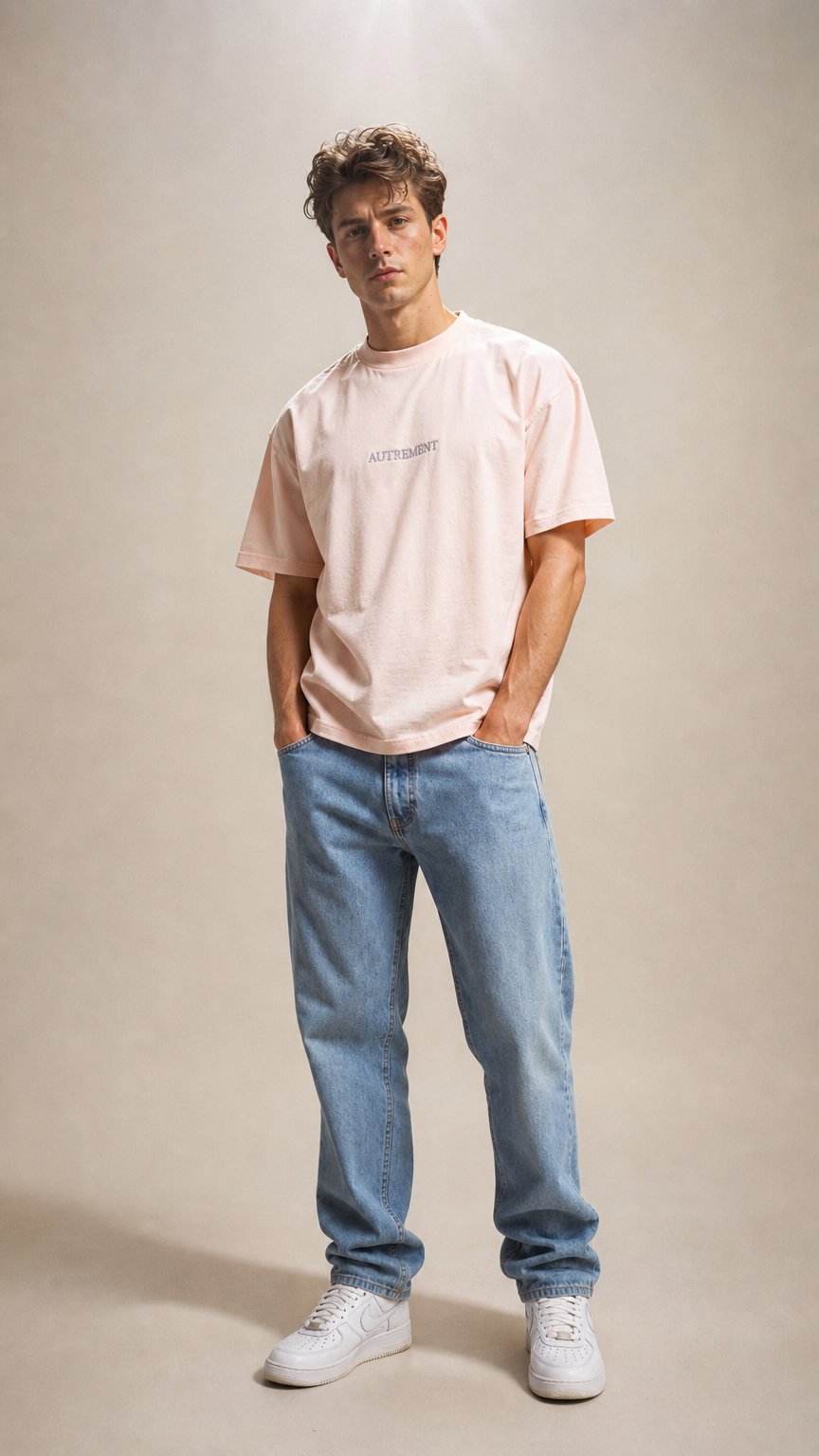 AI product shot of Icon T-Shirt Peach