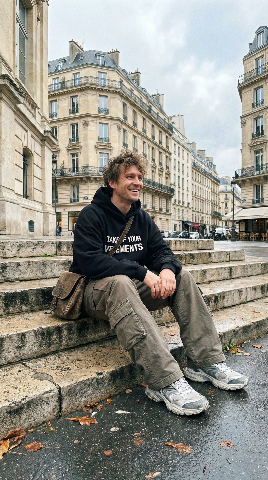 AI product shot of TAKE OFF YOUR VETEMENTS HOODIE - BLACK