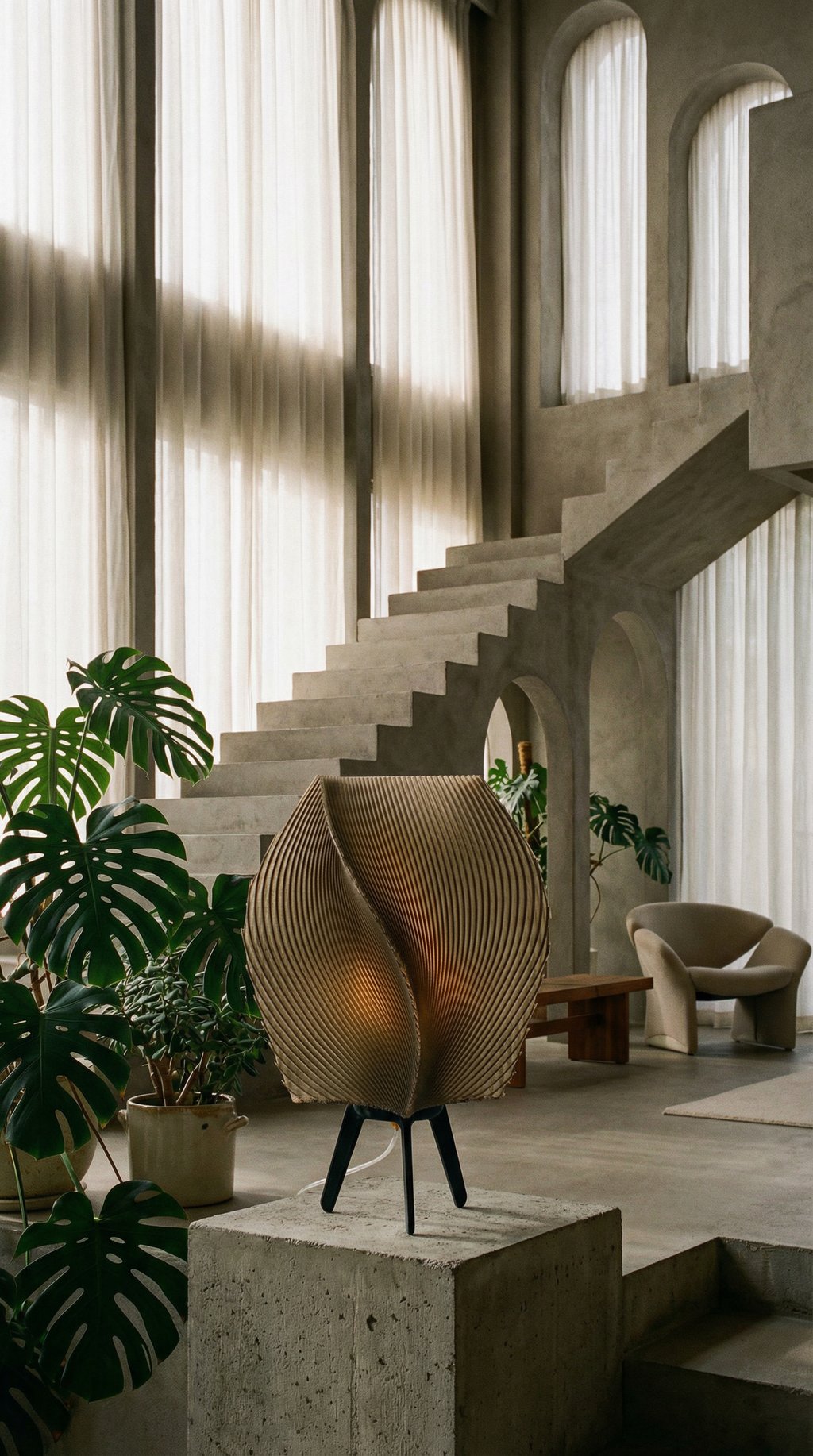 AI product shot of Zephyr Lamp