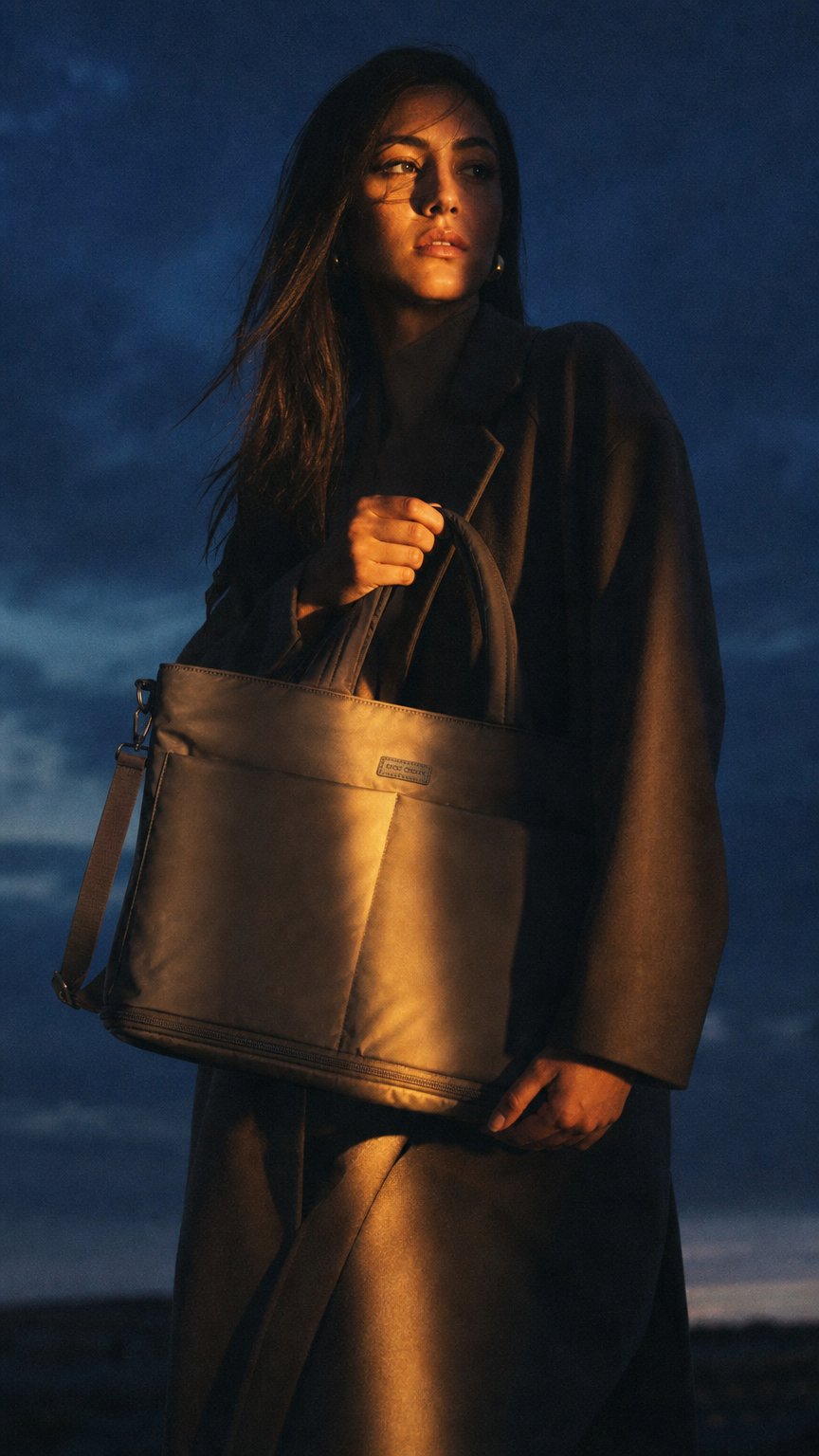 AI product shot of Tate Expandable Tote | Work, Travel And School Bag - Slate