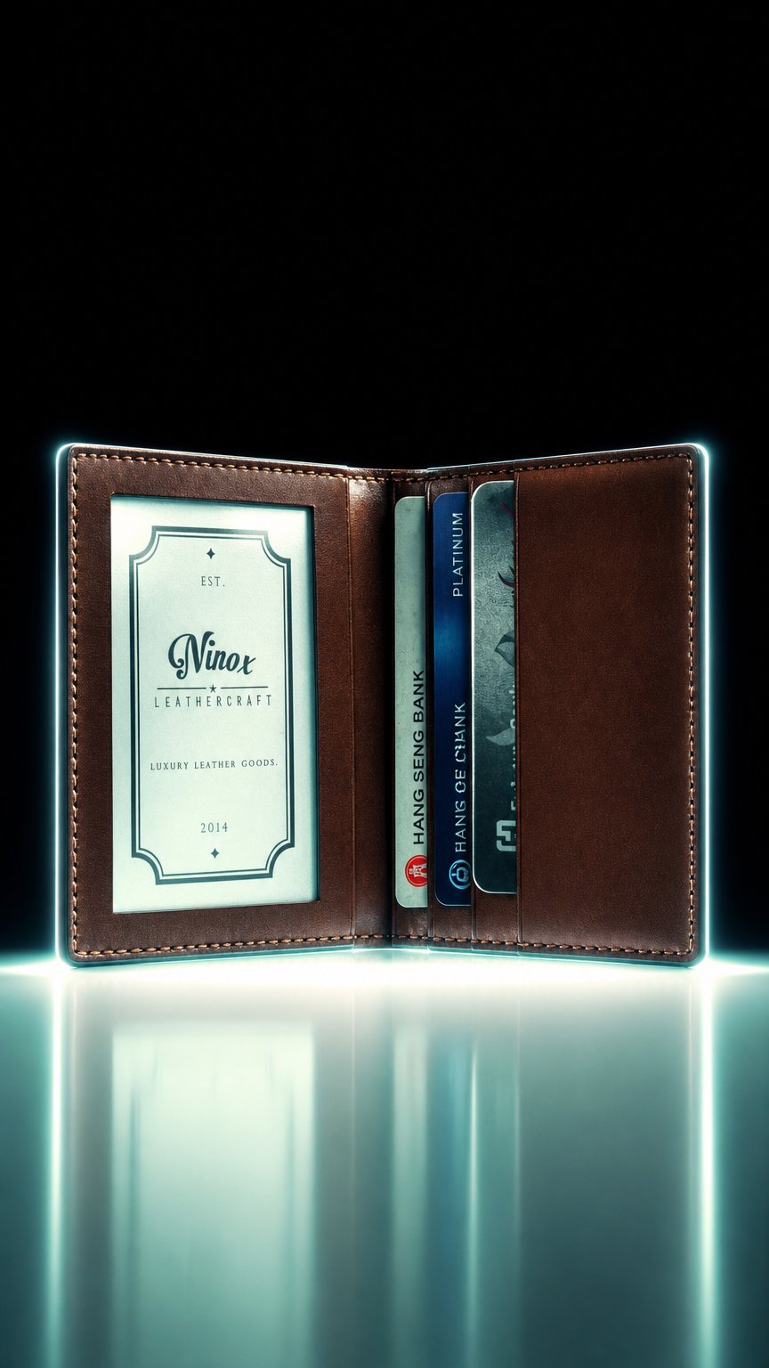 AI product shot of Mini Wallet with Photo Slot