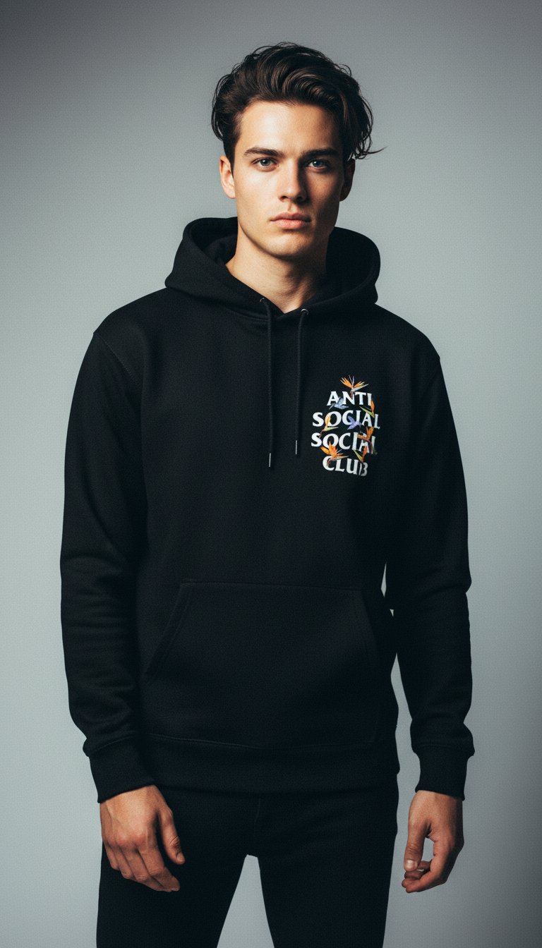 AI product shot of NIB Anti Social Social Club Pair of Dice Hoodie