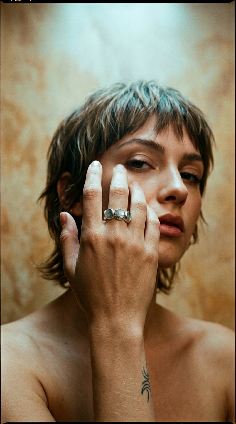 AI product shot of Again & Again & Again - 925 Silver Ring