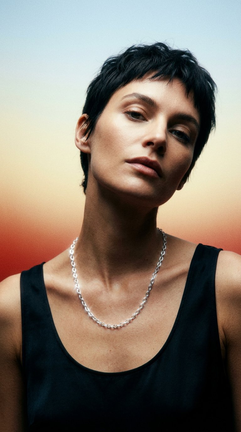 AI product shot of Sterling Silver Oval Belcher BO1 Chain
