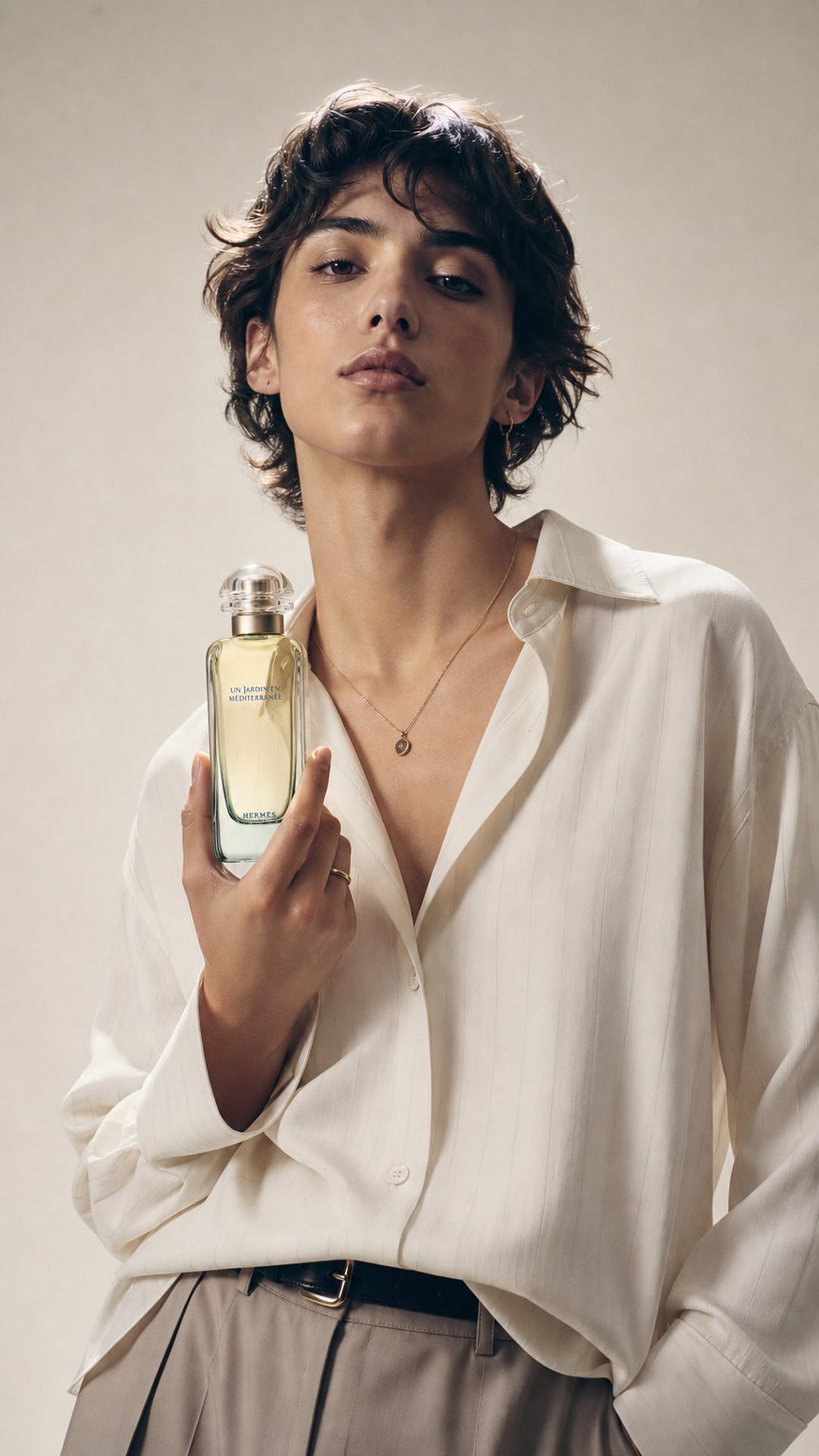 AI product shot of Hermes Un Jardin En Mediterranee EDT 50ml