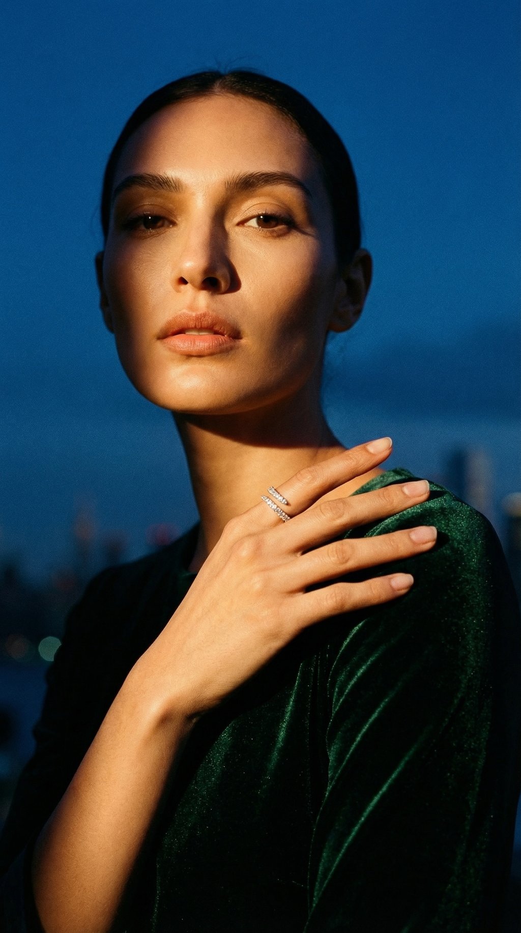 AI product shot of Open Diamond Wrap Ring