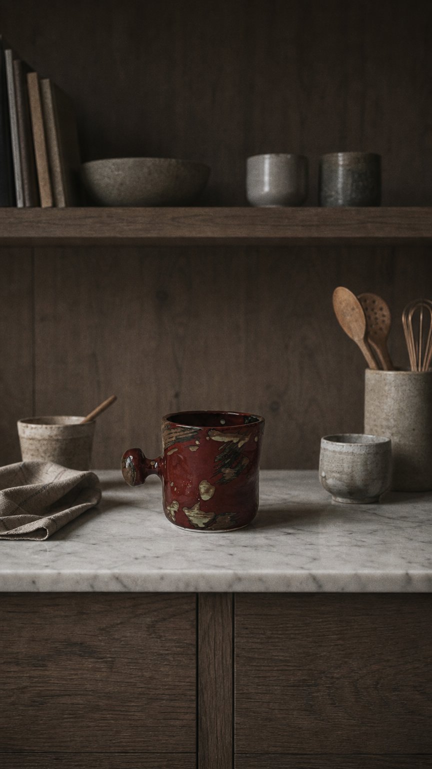 AI product shot of Wonky Mug