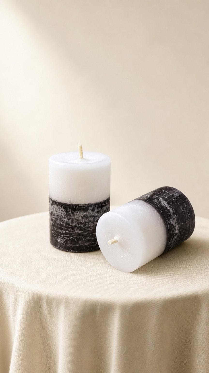 AI product shot of Reversing Votive Candle Brambleberry Oud Black & White Return to Sender Ritual Candle for Protection, Negativity Removal, Spirit Cleansing