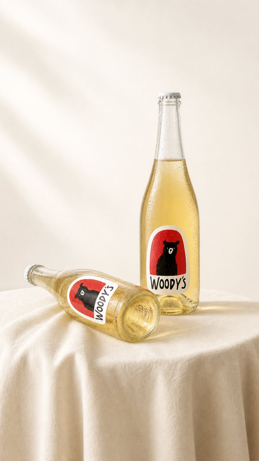 AI product shot of Woody's Wines