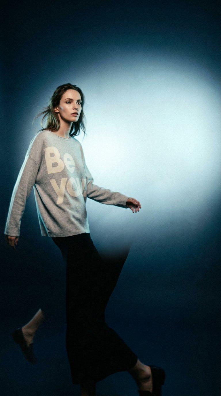 AI product shot of Be You - Knitted Sweater, Clay