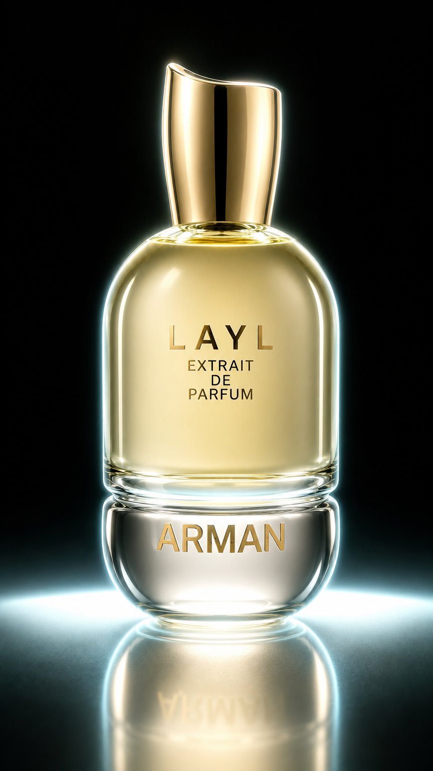 AI product shot of LAYL Extrait de Parfum