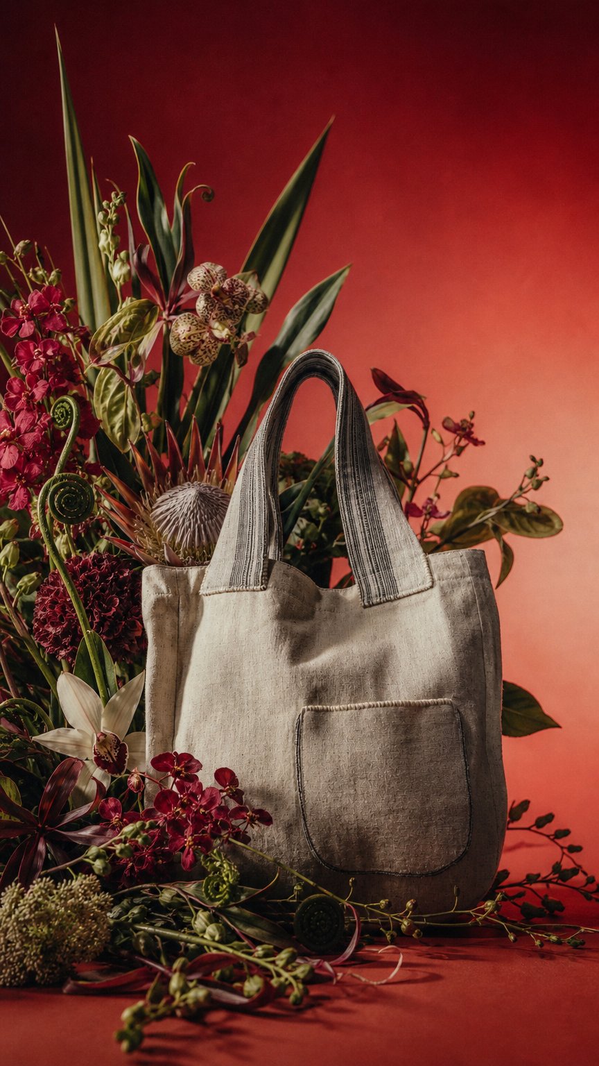 AI product shot of COTTON HEMP SHOULDER BAG WILHELM