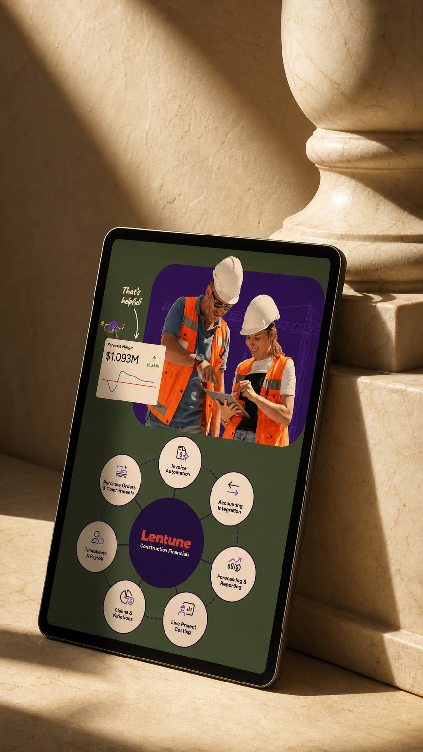 AI product shot of Lentune Construction Financials