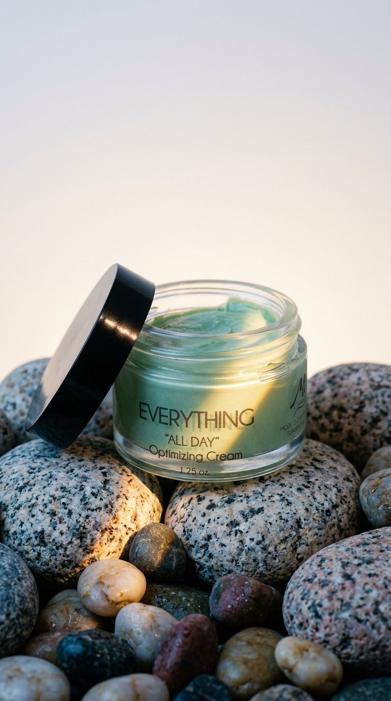 AI product shot of Everything Color Correcting “Green Cream”