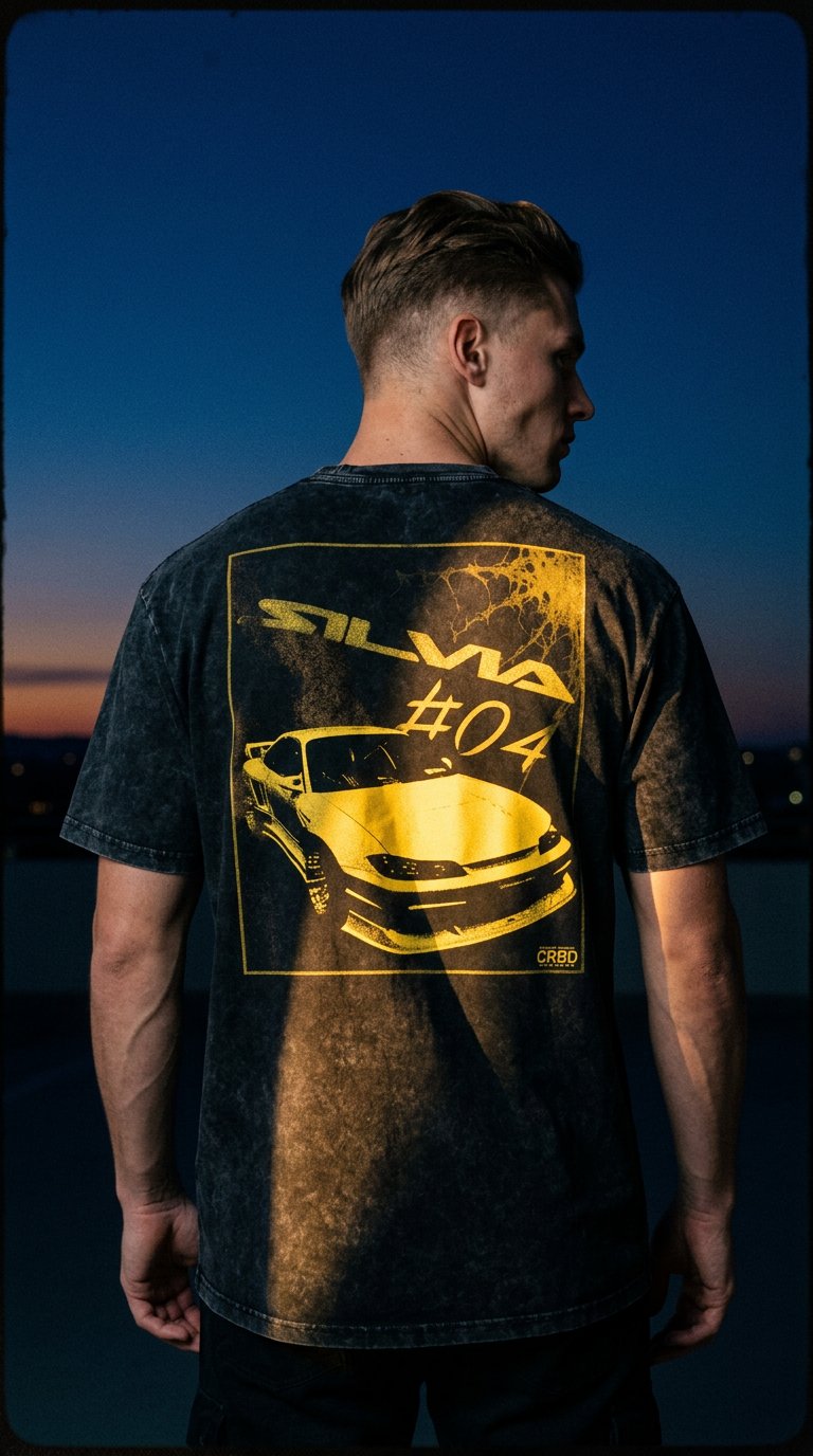 AI product shot of S15 Acid Wash Oversized T-Shirt
