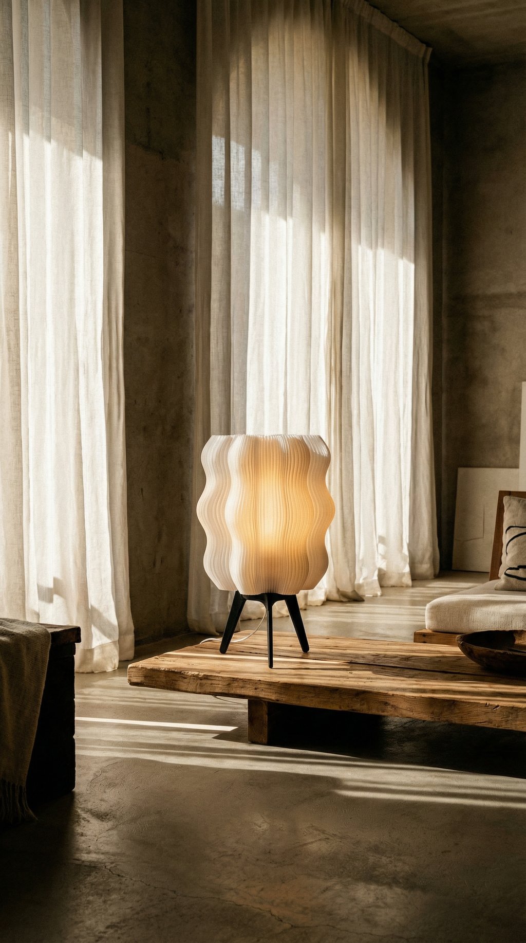 AI product shot of Wavy Lamp