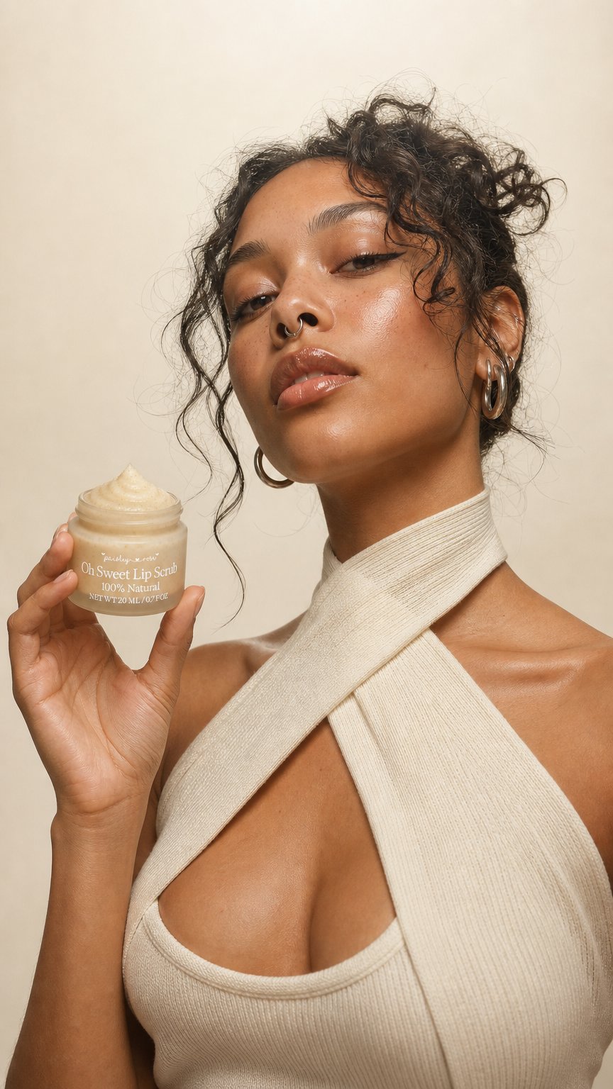 AI product shot of Oh Sweet Lip Scrub - Vanilla Chai