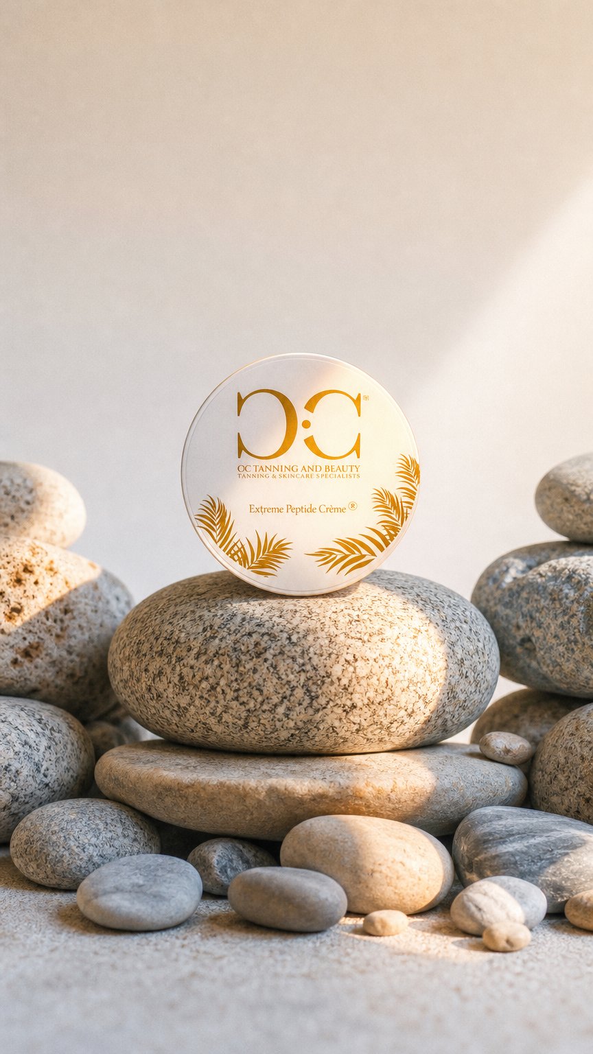 AI product shot of Extreme Tan Accelerator Peptide Coconut Crème® for Sun & Sun Beds