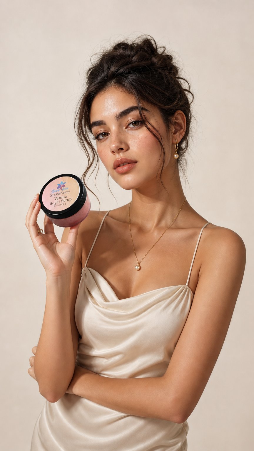 AI product shot of Shea Sugar scrub 8 oz Emulsified