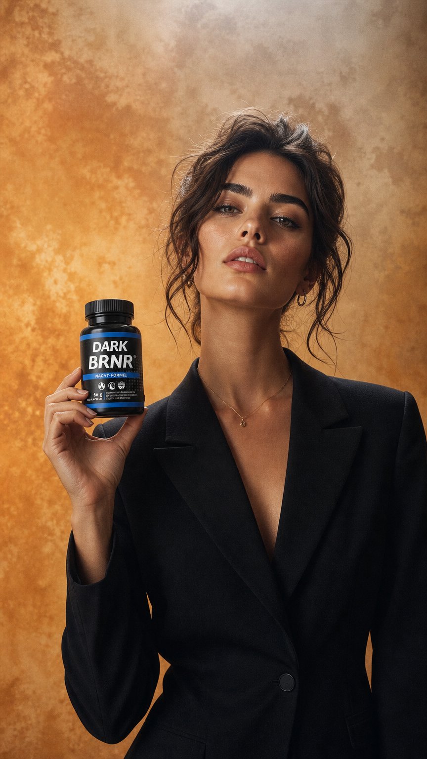 AI product shot of DARK BRNR Nacht-Formel mit Melatonin, 120 Kapseln