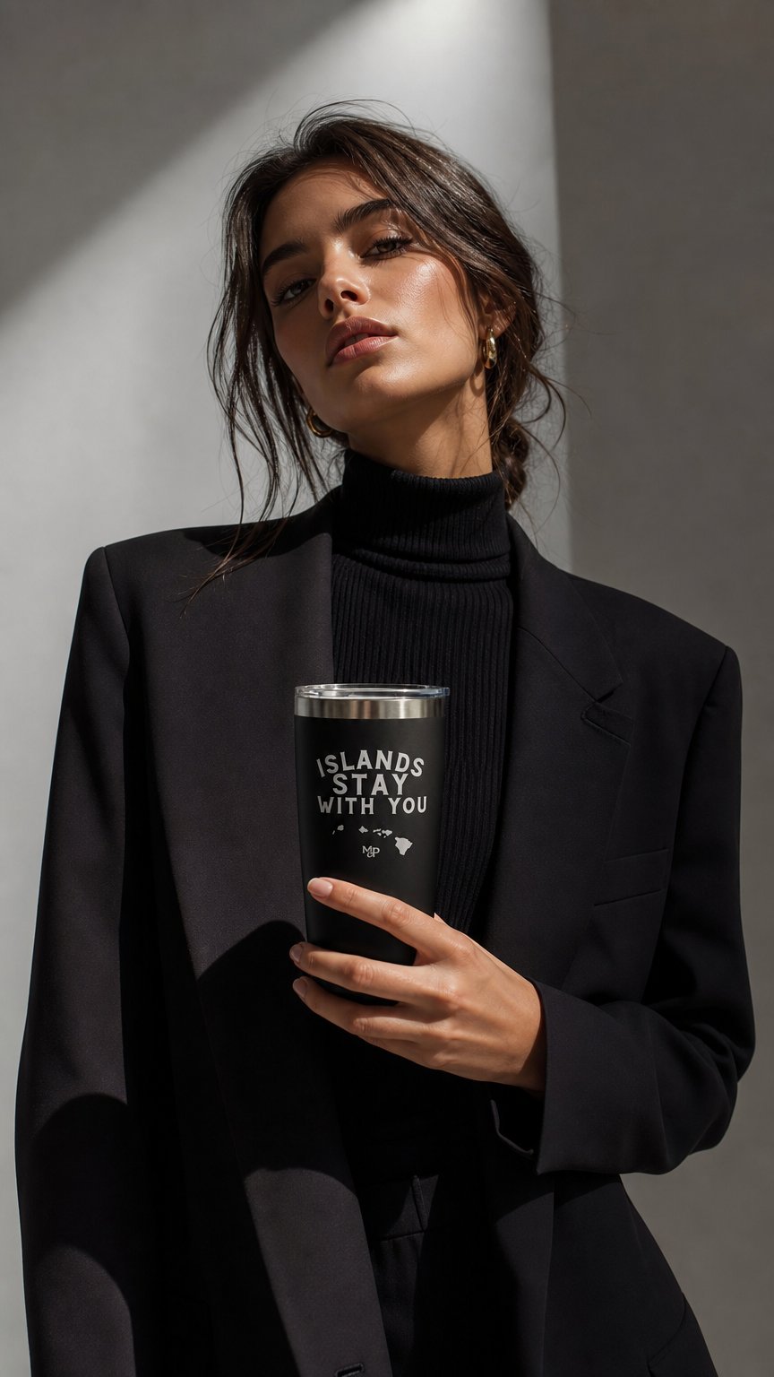 AI product shot of Islands Stay With You Tumbler | 20oz Insulated