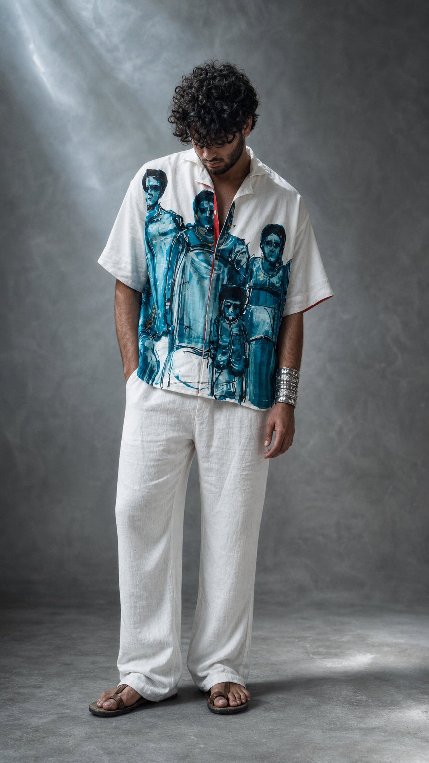 AI product shot of People of malabar shirt