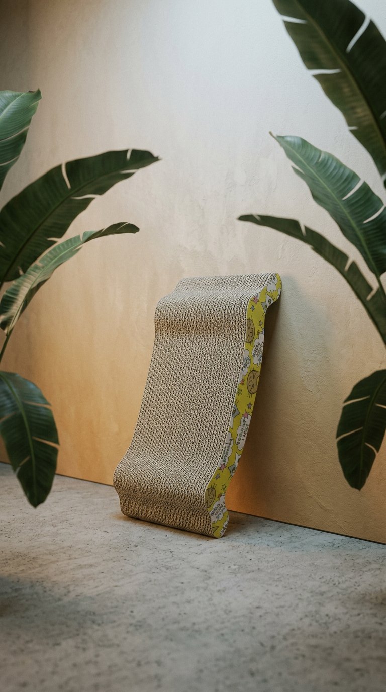 AI product shot of Mumoo Bear Cat Scratching Board Lounger Sofa Bed, Reversible Pads - Premium Cardboard Construction